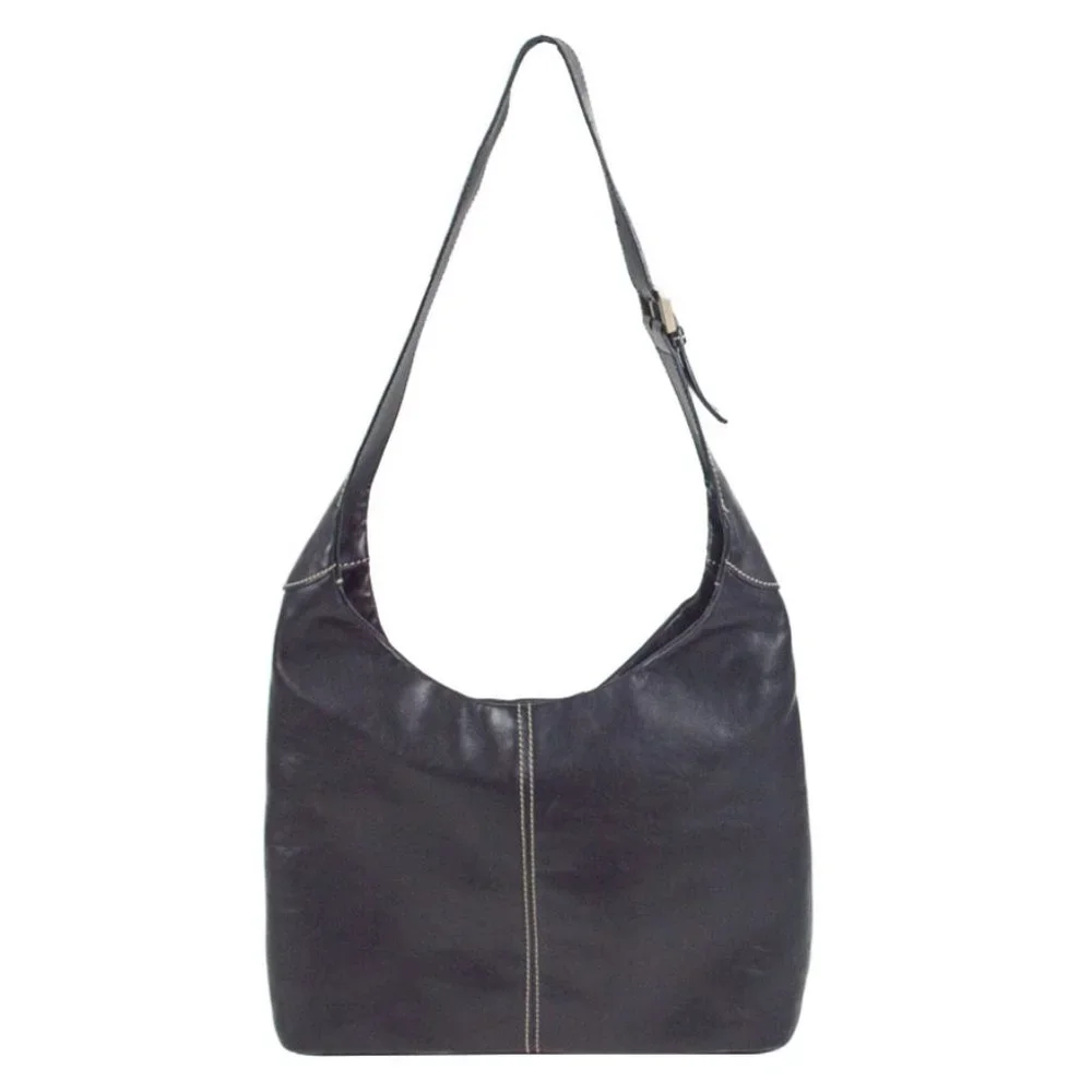 ROBERT  PIETRI Spain Side Zipper Leather Shoulder Hobo Bag